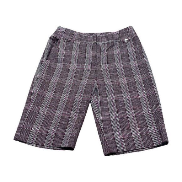 Sport Haley Pants - Sport Haley Plaid Golf Shorts Size 4 Pink Fuschia Brown Bermuda Casual Summer